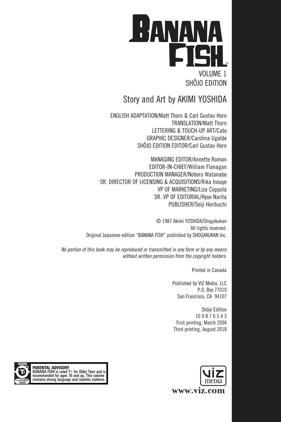 Read Banana Fish EN Manga Online