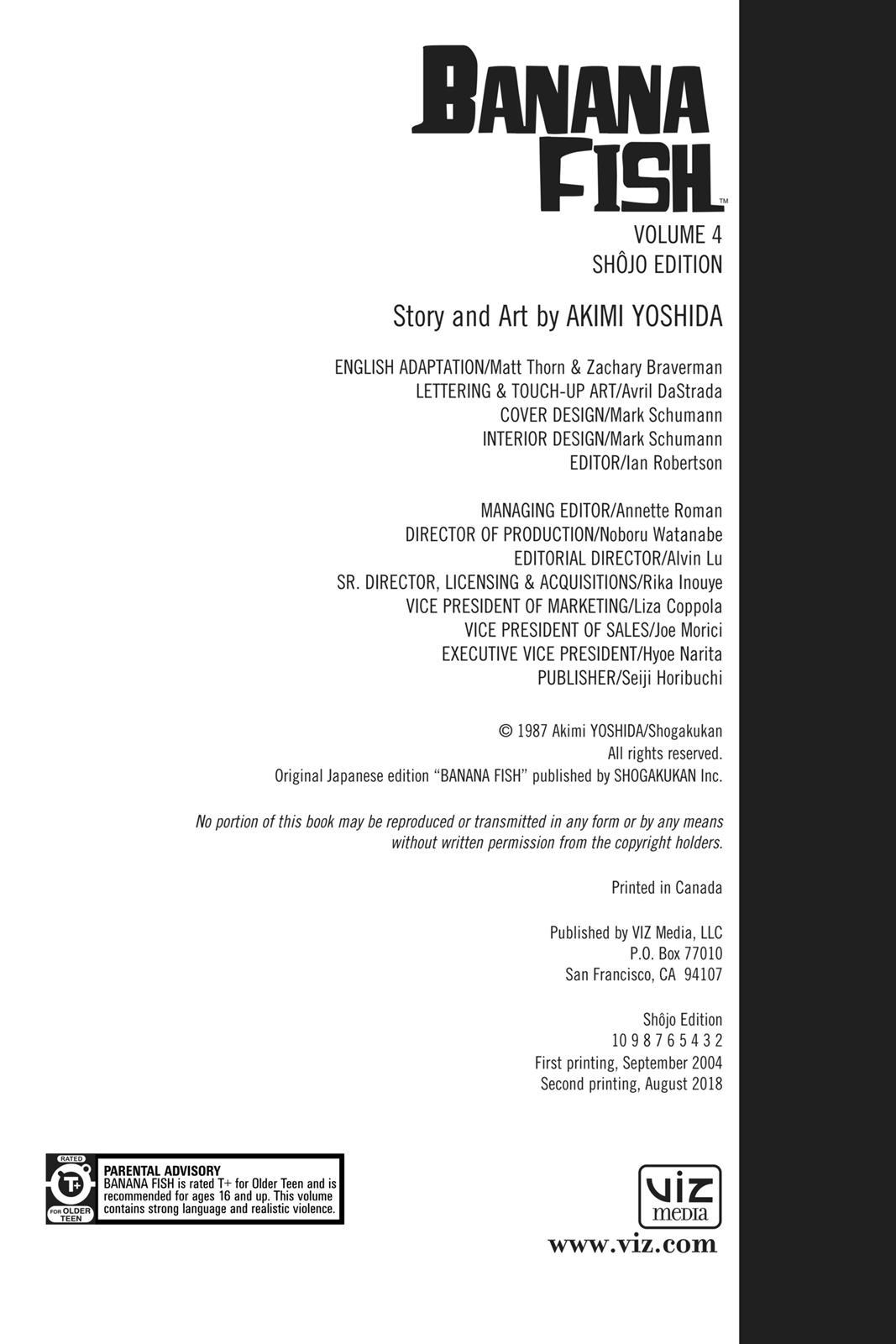 Read Banana Fish EN Manga Online