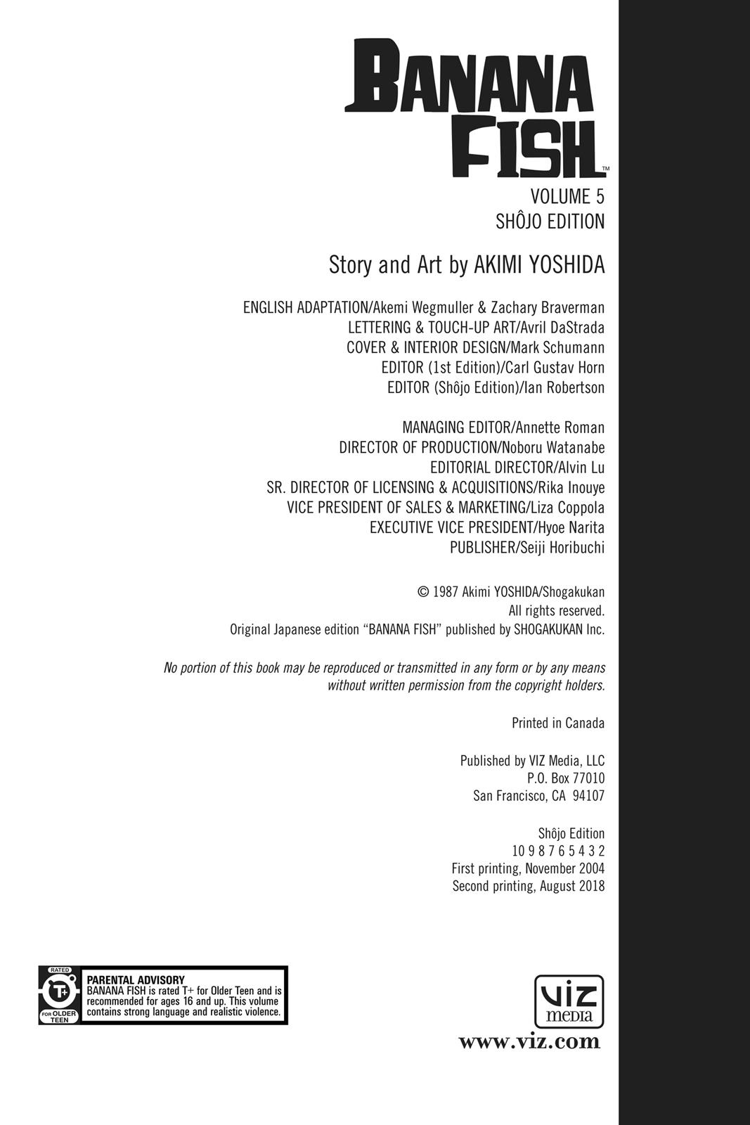 Read Banana Fish EN Manga Online