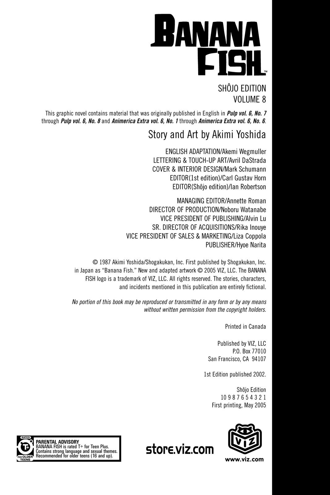 Read Banana Fish EN Manga Online