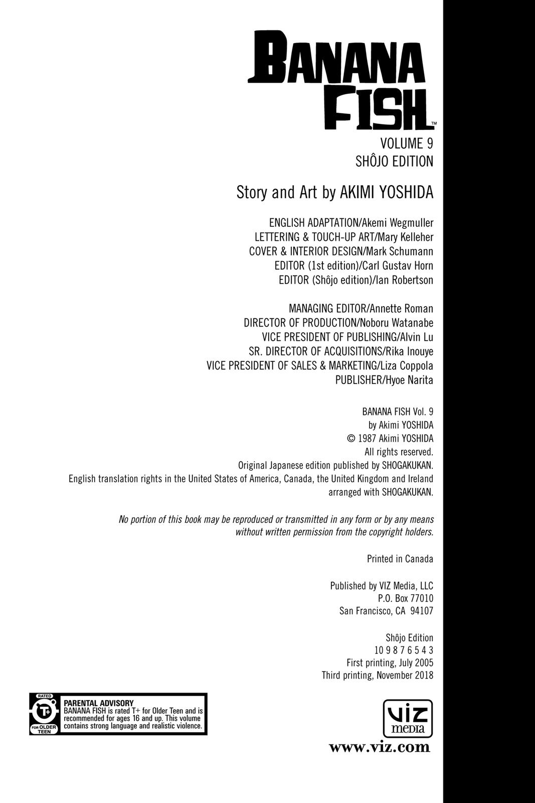 Read Banana Fish EN Manga Online