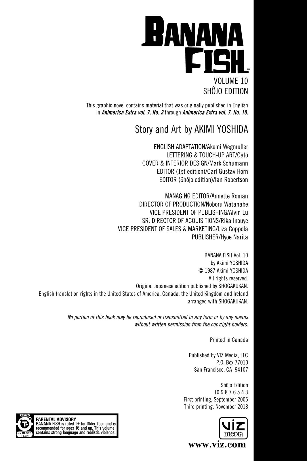 Read Banana Fish EN Manga Online