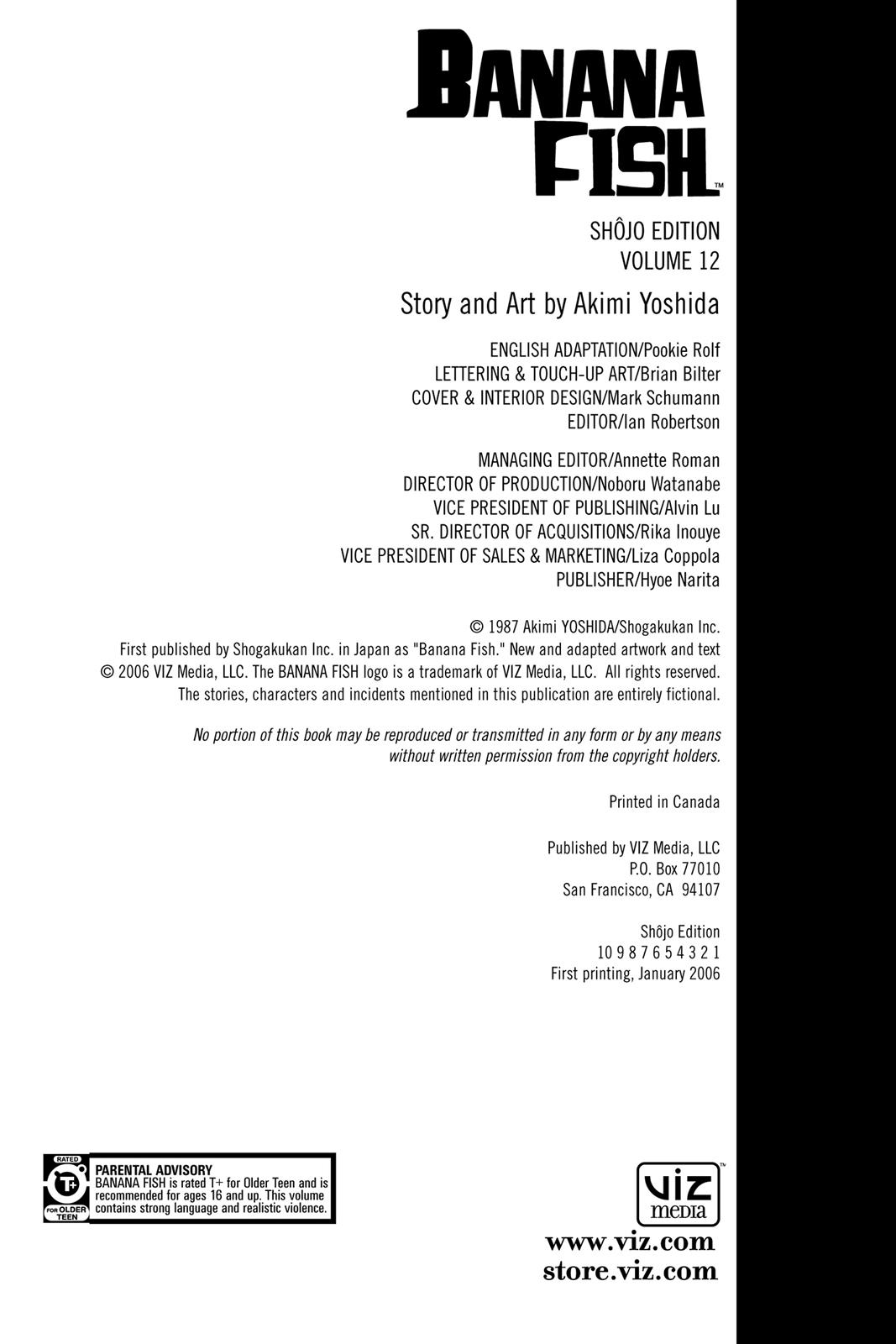 Read Banana Fish EN Manga Online