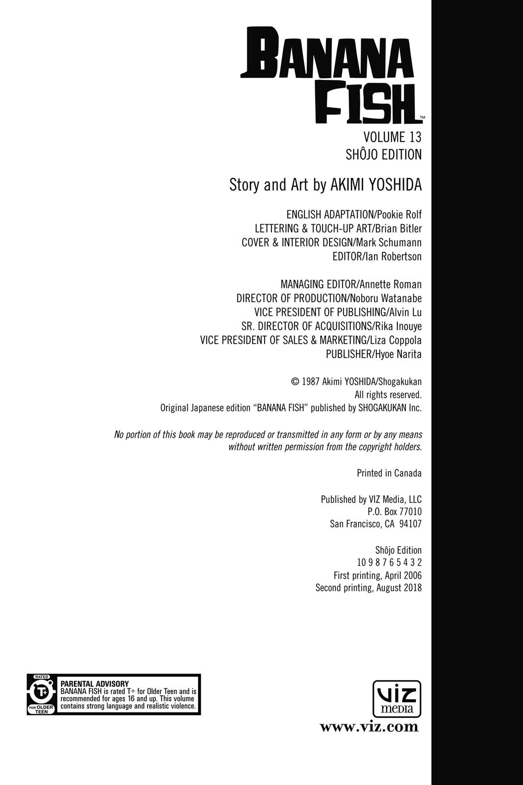 Read Banana Fish EN Manga Online