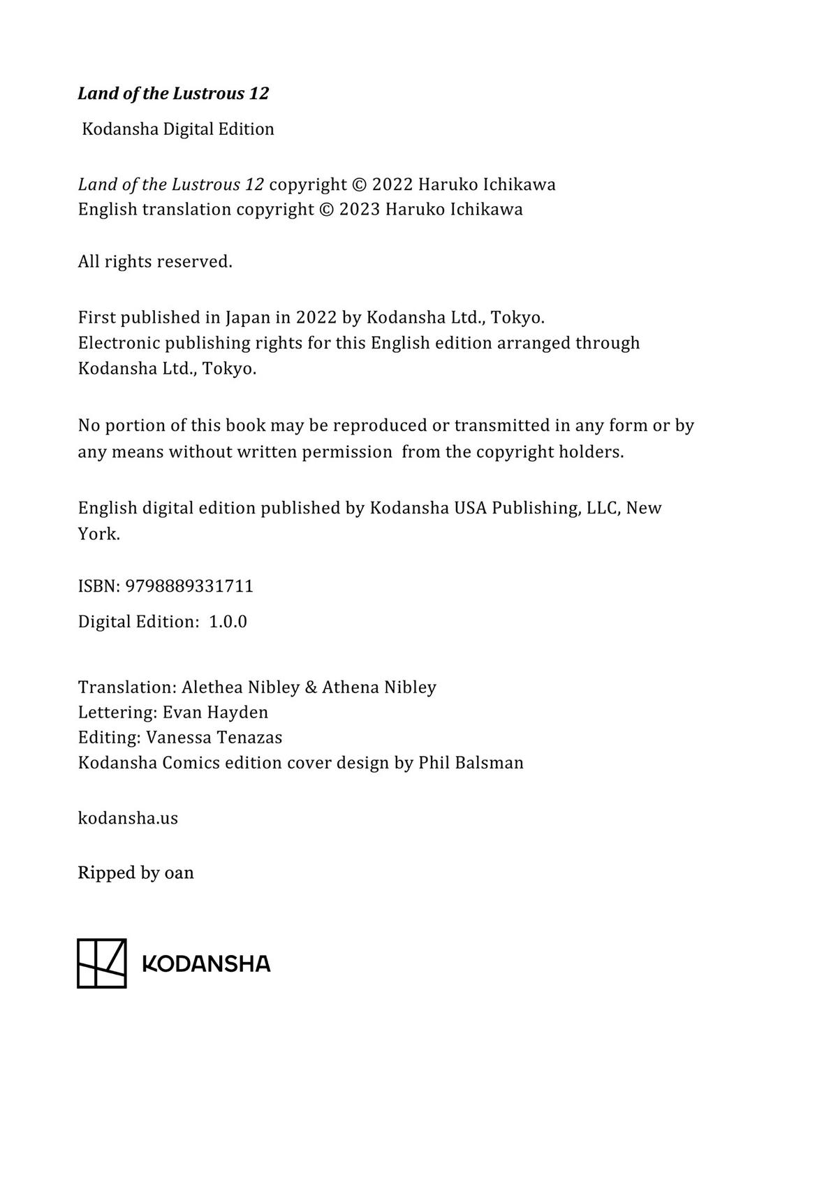 Read Land of the Lustrous EN Manga Online