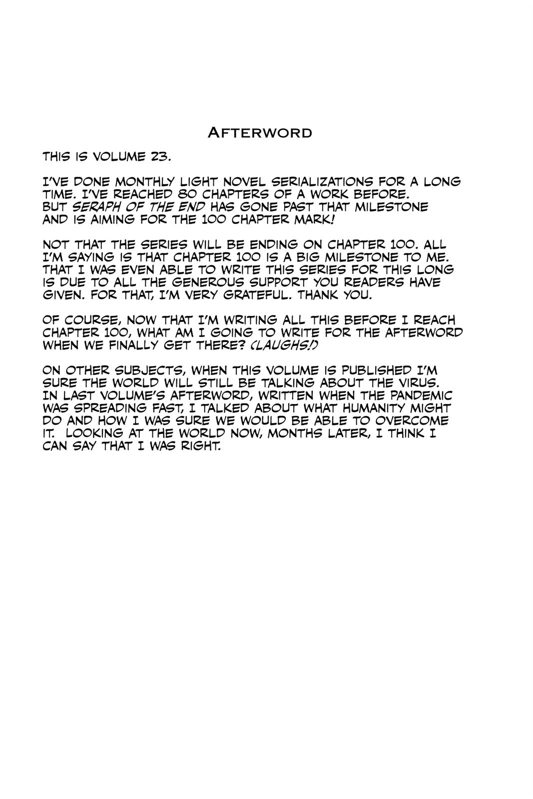 Read Seraph of the End Vampire Reign EN Manga Online