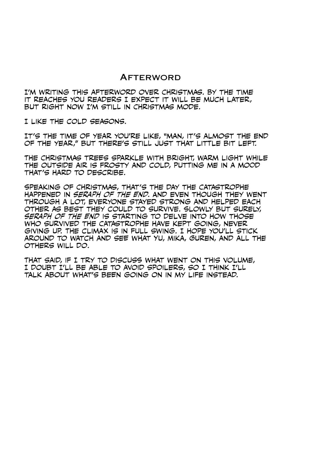 Read Seraph of the End Vampire Reign EN Manga Online