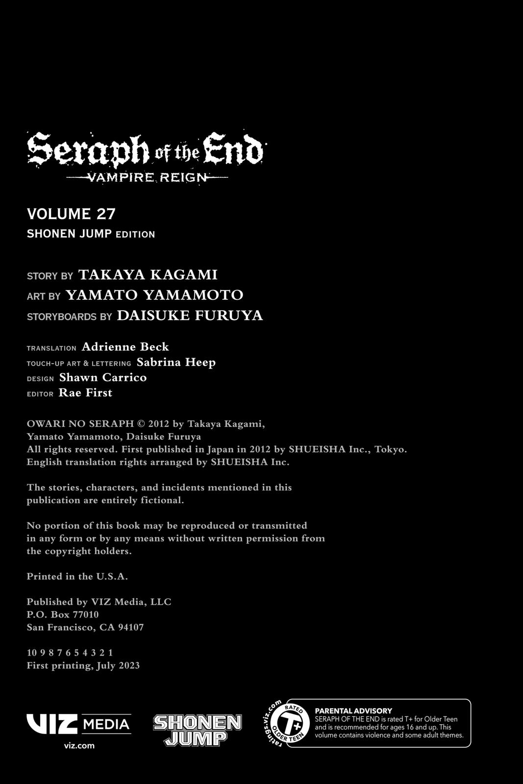 Read Seraph of the End Vampire Reign EN Manga Online