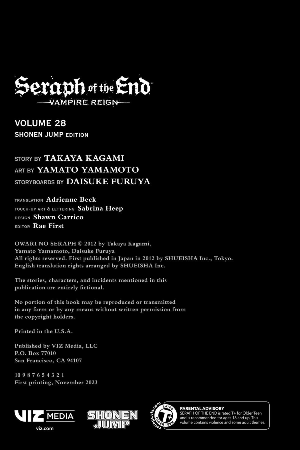 Read Seraph of the End Vampire Reign EN Manga Online