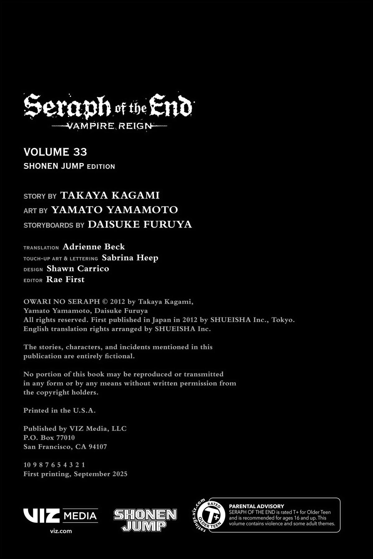 Read Seraph of the End Vampire Reign EN Manga Online