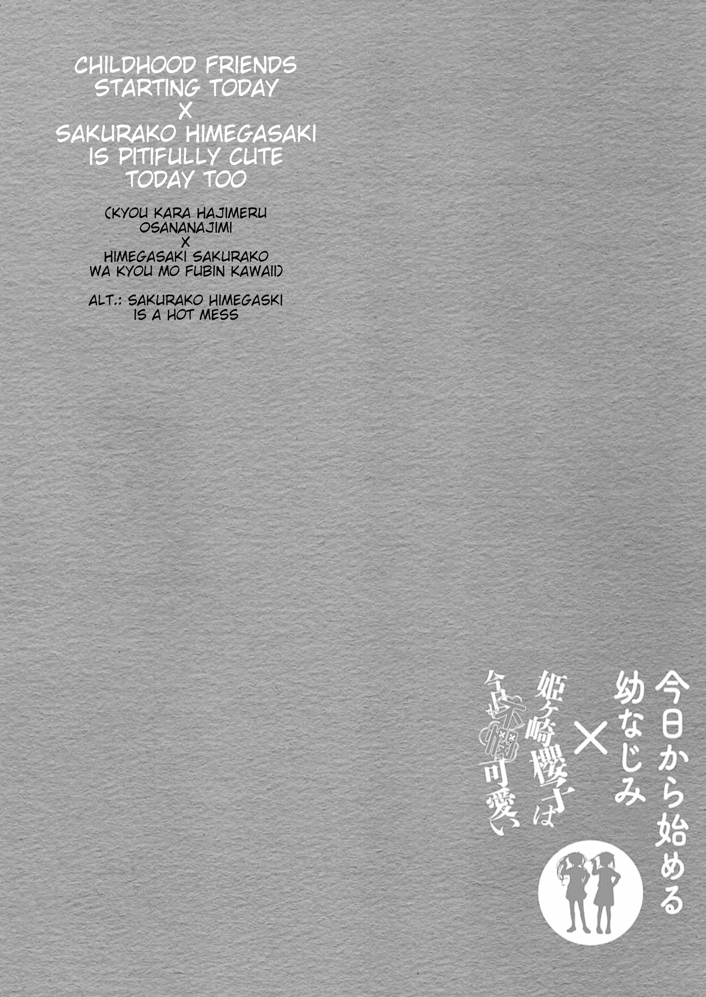 Read Starting Today, We’re Childhood Friends EN Manga Online