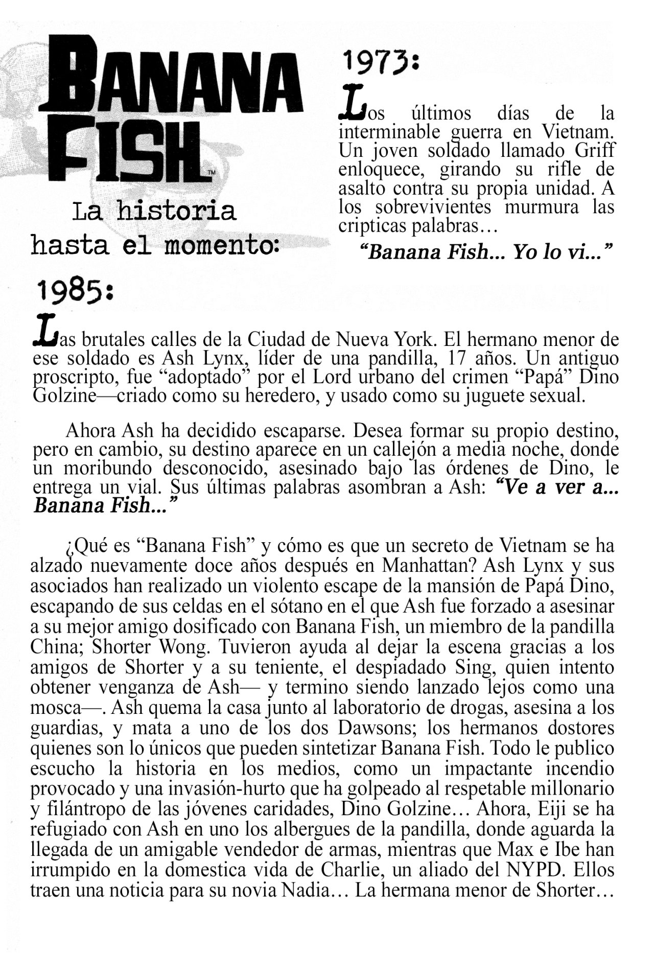 Read Banana Fish ES Manga Online