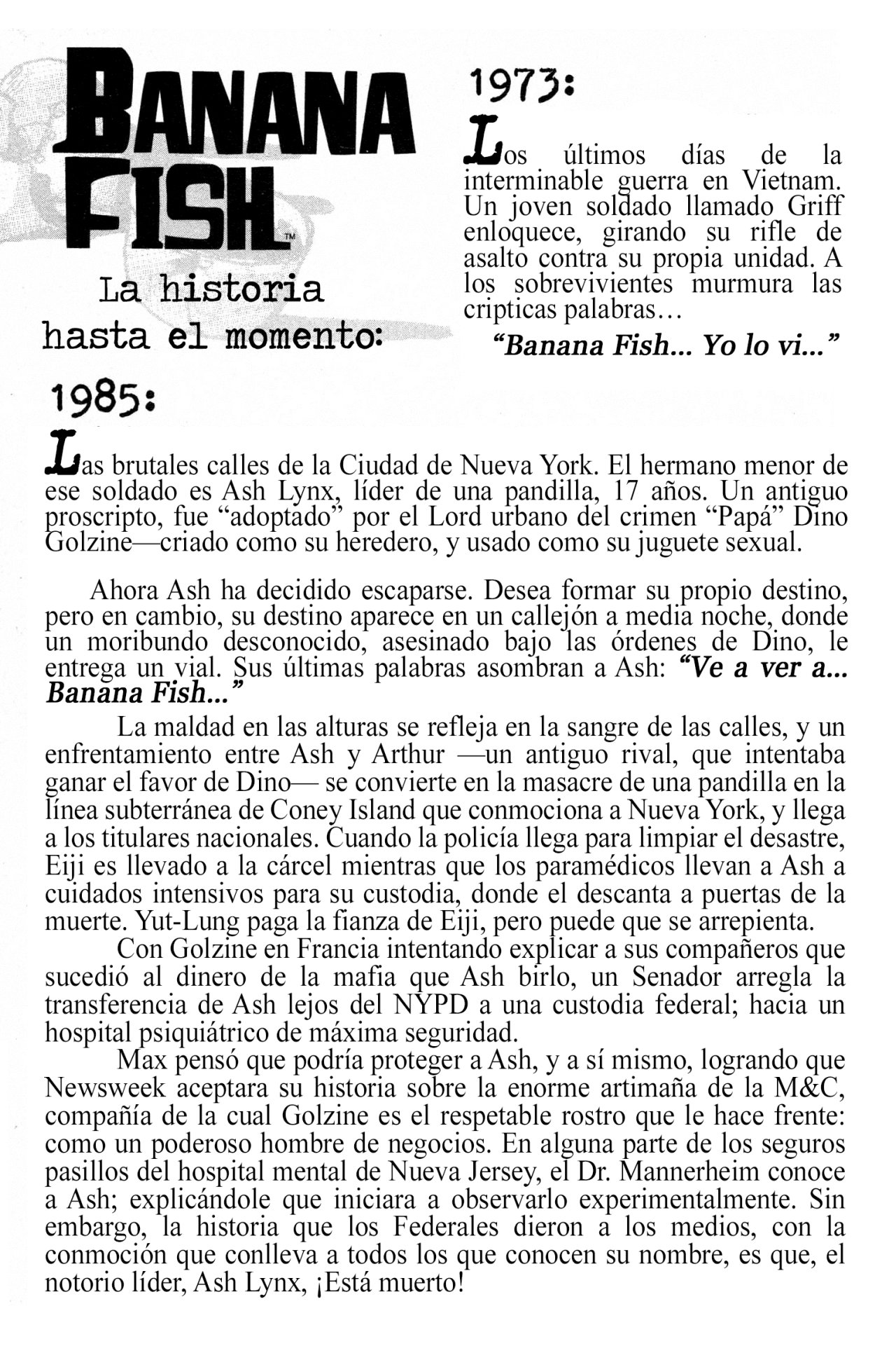 Read Banana Fish ES Manga Online