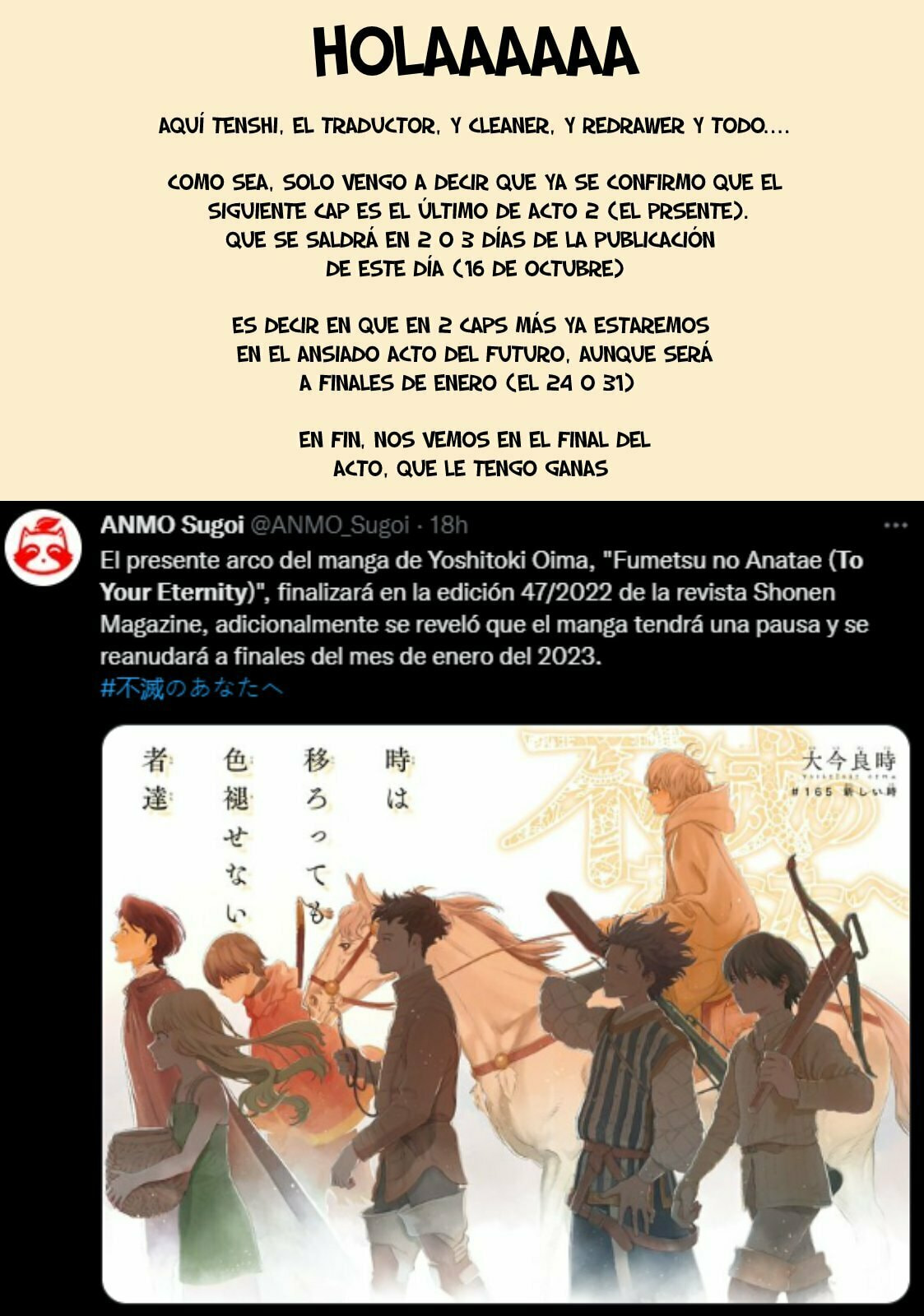 Read To Your Eternity ES Manga Online