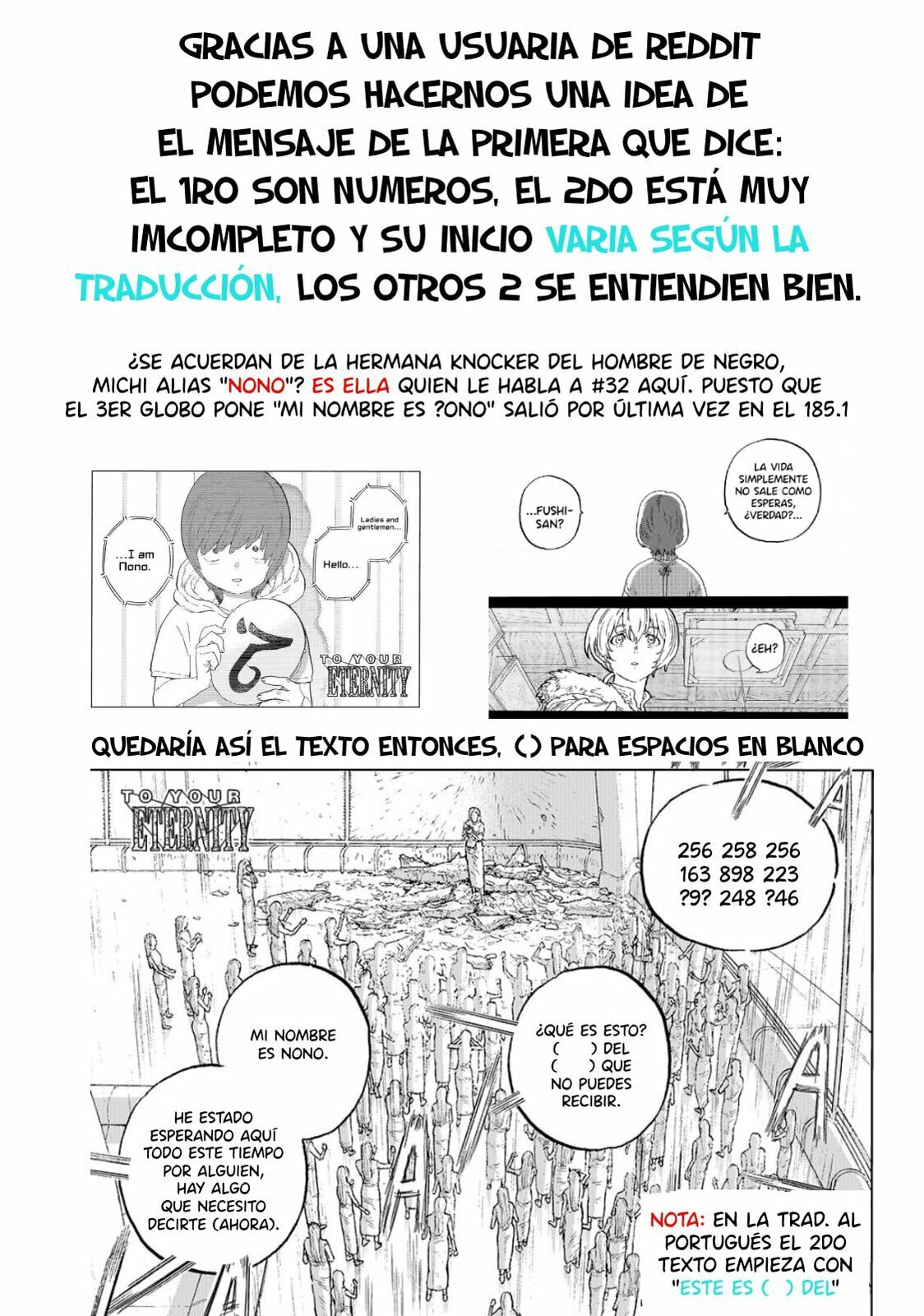 Read To Your Eternity ES Manga Online