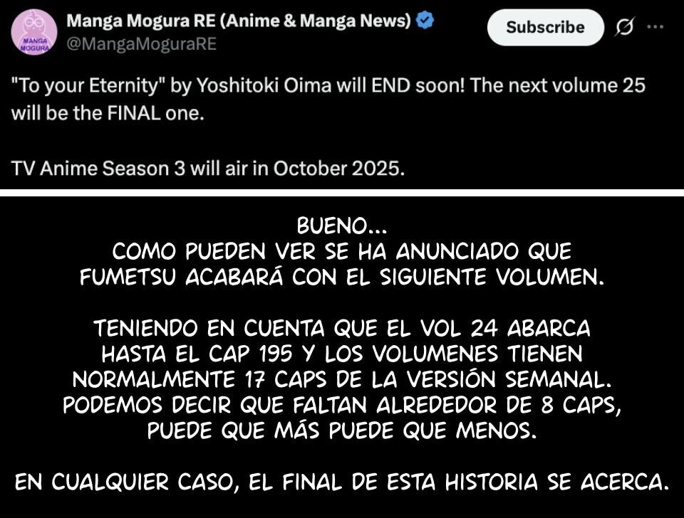 Read To Your Eternity ES Manga Online